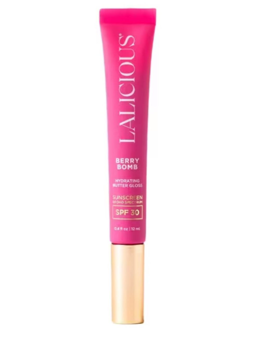 NWT LALICIOUS Hydrating Butter Gloss SPF 30 - Berry Bomb 0.4 fl oz